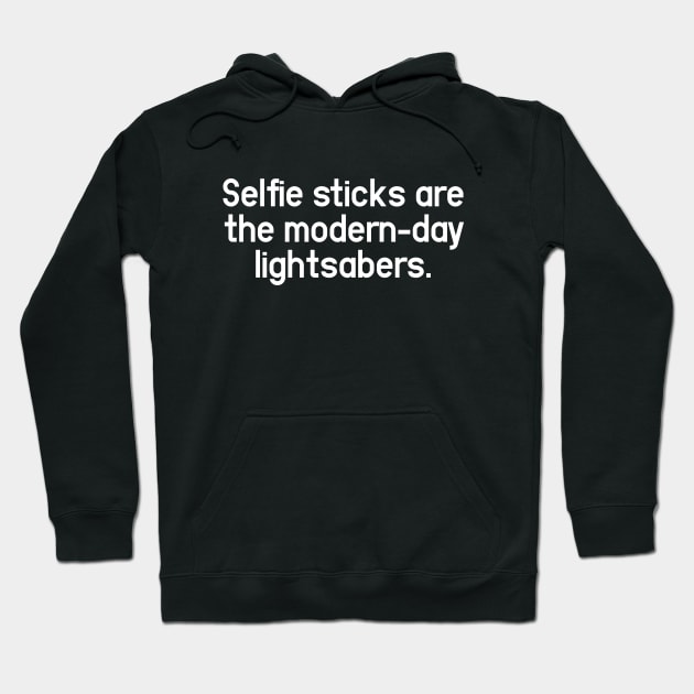 Selfie Sticks - Change My Mind and Unpopular Opinion Hoodie by Aome Art